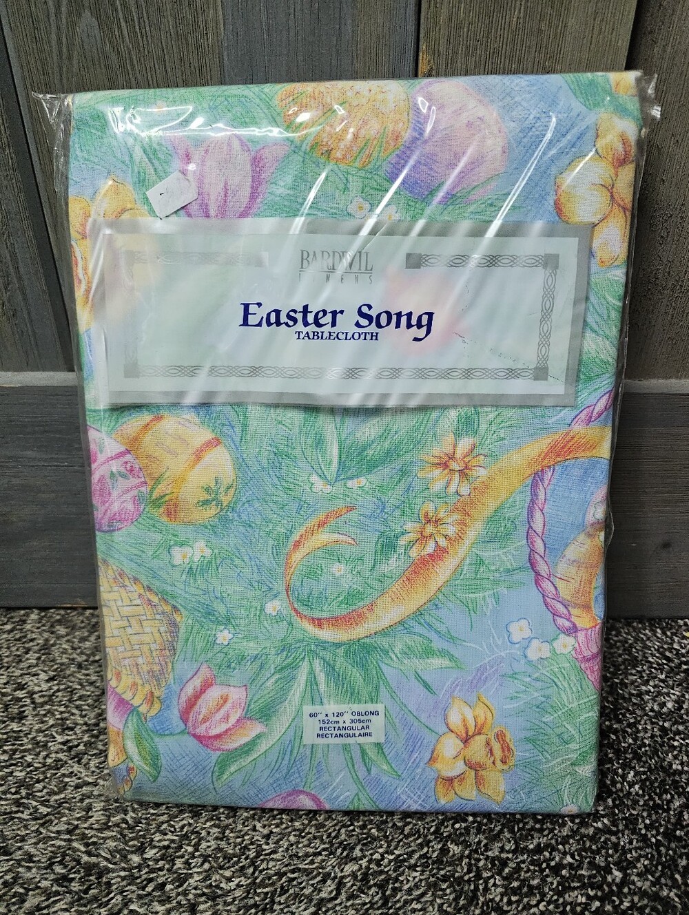 New Vintage Bardwil Linens "Easter Song" Tablecloth